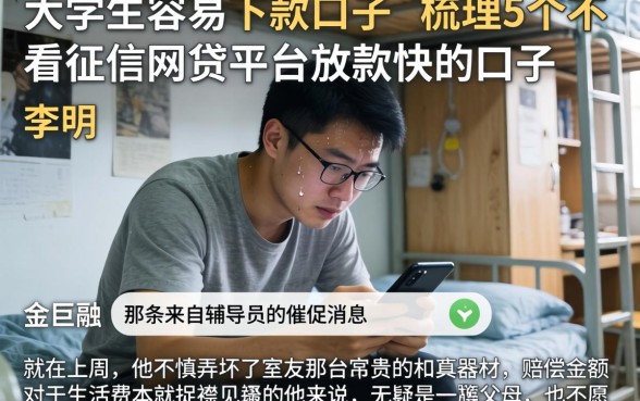 大学生容易下款的口子,梳理5个不看征信网贷平台放款快的口子
