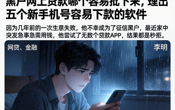 黑户网上贷款哪个容易批下来，理出五个新手机号容易下款的软件