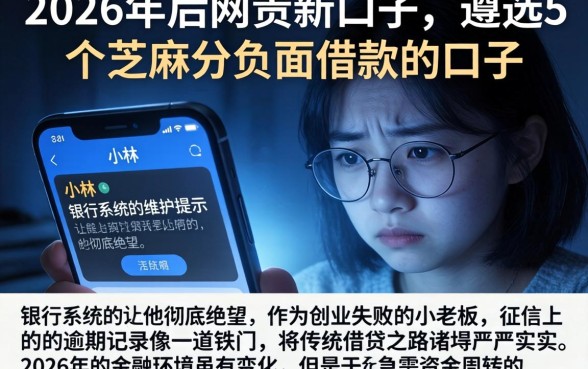 2026年后网贷新口子，遴选5个芝麻分负面借款的口子