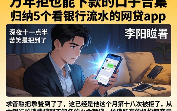 万年拒也能下款的口子合集，归纳5个看银行流水的网贷app