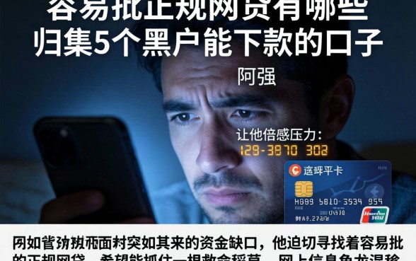 容易批的正规网贷有哪些，归集5个黑户能下款的口子