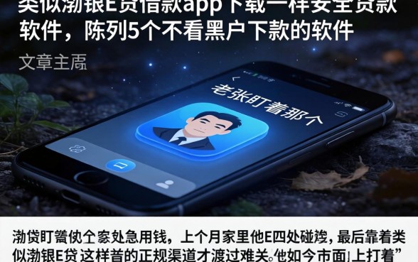 类似渤银E贷借款app下载一样安全的贷款软件，陈列5个不看黑户下款的软件