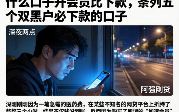 什么口子开会员比下款，条列五个双黑户必下款的口子