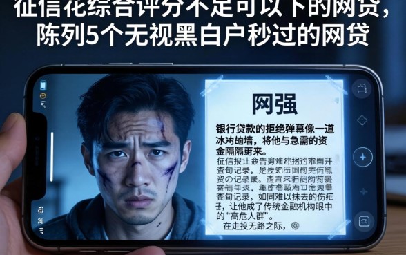 征信花综合评分不足可以下的网贷,陈列5个无视黑白户秒过的网贷