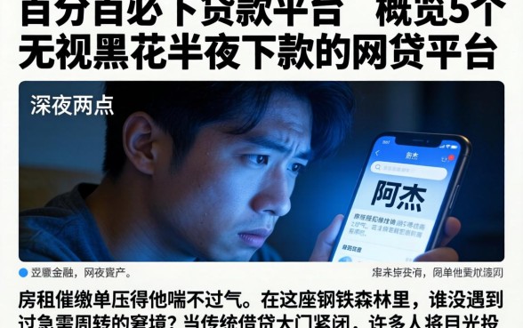 百分百必下贷款平台，概览5个无视黑花半夜下款的网贷平台