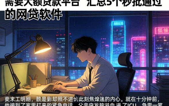 需要大额贷款的平台，汇总5个秒批通过的网贷软件
