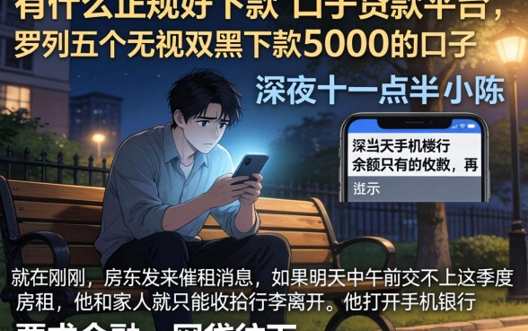 有什么正规好下款的口子贷款平台，罗列五个无视双黑下款5000的口子