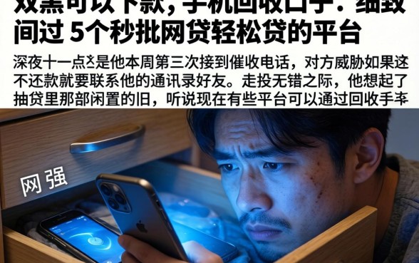 双黑可以下款的手机回收的口子，细致阐述5个秒批网贷轻松贷的平台