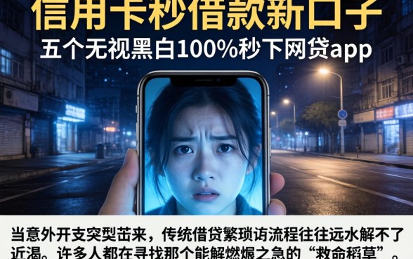 信用卡秒借款新口子，概括五个无视黑白100%秒下网贷app