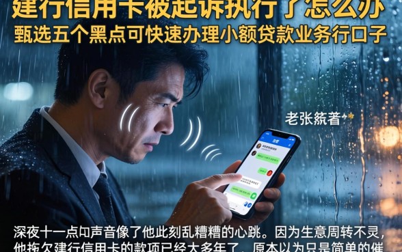 建行信用卡被起诉执行了怎么办,甄选五个黑户可快速办理小额贷款业务的口子