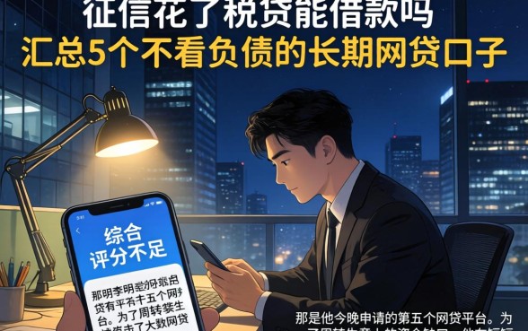 征信花了税贷能借款吗，汇总5个不看负债的长期网贷口子