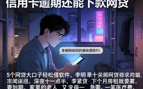 信用卡逾期还能下款的网贷，详细阐述5个网贷大口子轻松借软件