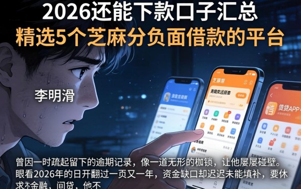 2026还能下款的口子汇总，精选5个芝麻分负面借款的平台