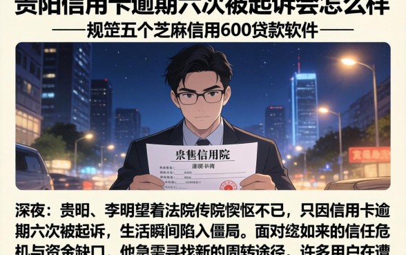 贵阳信用卡逾期六次被起诉会怎么样，规整五个芝麻信用600贷款软件