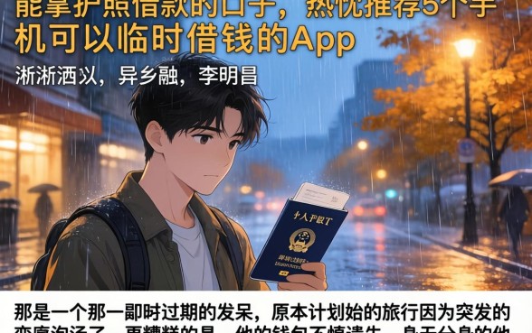 能拿护照借款的口子，热忱推荐5个手机可以临时借钱的app