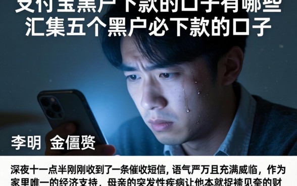 支付宝黑户下款的口子有哪些，汇整五个黑户必下款的口子