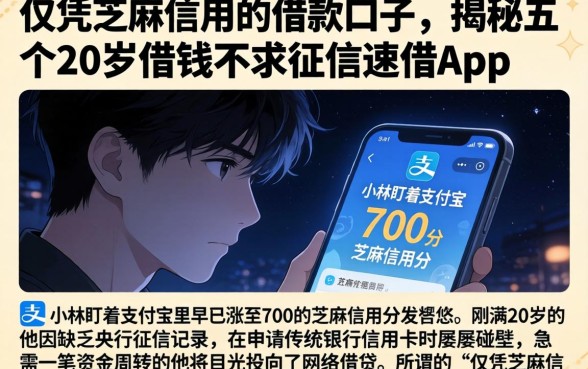 仅凭芝麻信用的借款口子,揭秘五个20岁借钱不求征信速借app