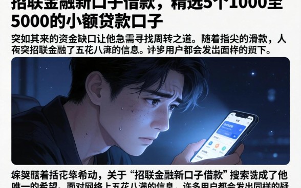 招联金融新口子借款，精选5个1000至5000的小额贷款口子