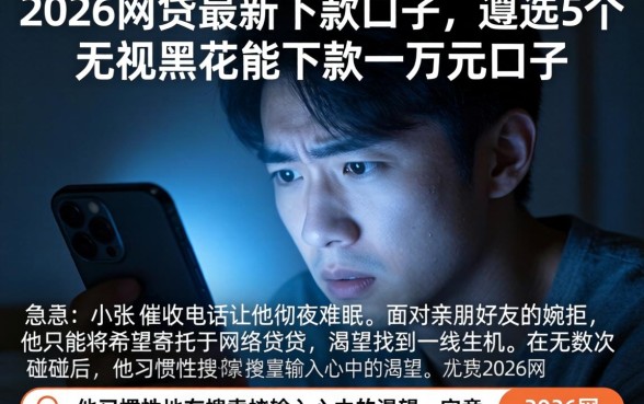 2026网贷最新下款口子，遴选5个无视黑花能下款一万元口子