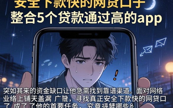 安全下款快的网贷口子，整合5个贷款通过高的app