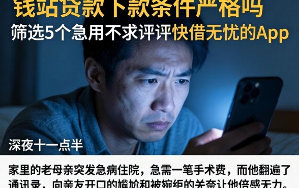 钱站贷款下款条件严格吗，筛选5个急用不求评分快借无忧的app
