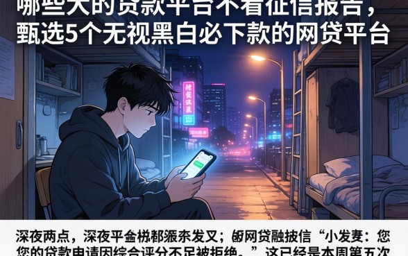 哪些大的贷款平台不看征信报告，甄选5个无视黑白必下款的网贷平台