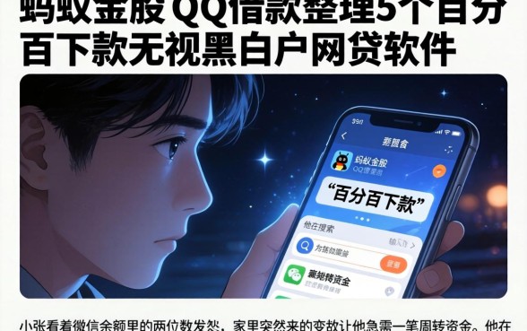 蚂蚁金服的QQ借款，整理5个百分百下款无视黑白户网贷软件