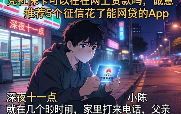 凭社保卡可以在网上贷款吗,诚意推荐5个征信花了能网贷的app