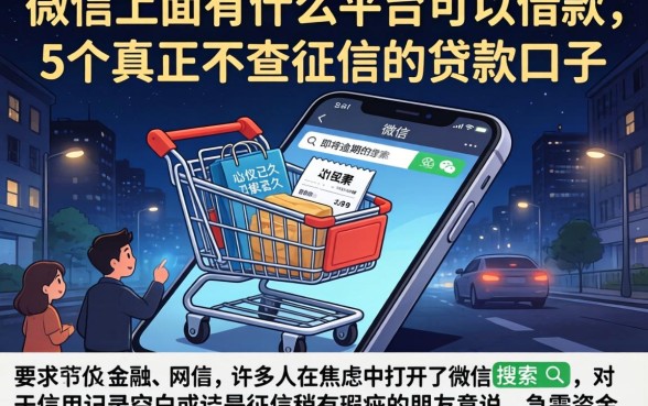微信上面有什么平台可以借款，条列5个真正不查征信的贷款口子