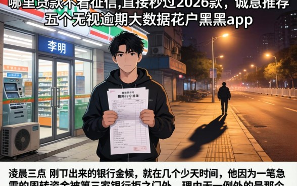 哪里贷款不看征信,直接秒过2026款，诚意推荐五个无视逾期大数据花户黑户app