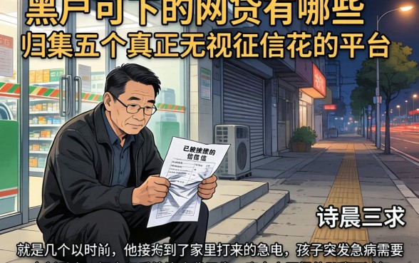 黑户可下的网贷有哪些，归集五个真正无视征信花的平台