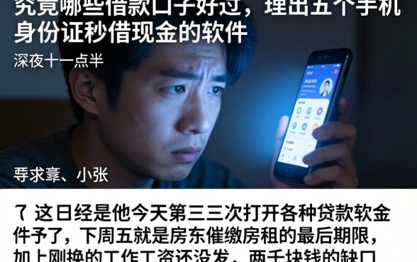 究竟哪些借款口子好过,理出五个手机身份证秒借现金的软件