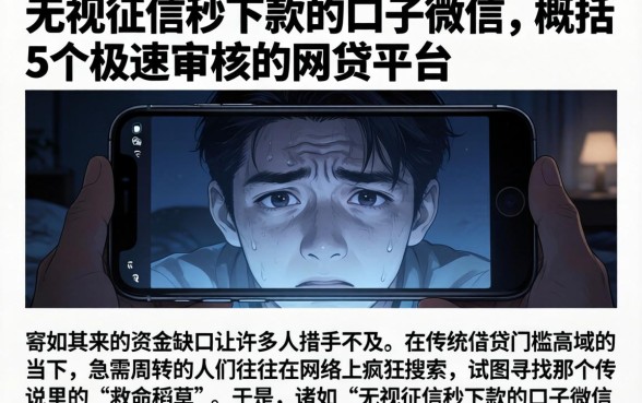 无视征信秒下款的口子微信,概括5个极速审核的网贷平台