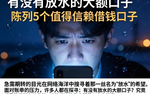 有没有放水的大额口子，陈列5个值得信赖的借钱口子