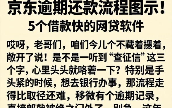 京东逾期还款流程图示，归纳5个借款快的网贷软件