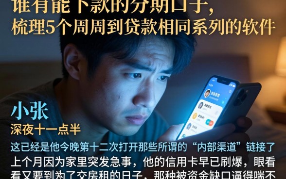 谁有能下款的分期口子，梳理5个周周到贷款相同系列的软件