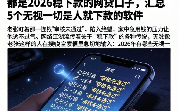 都是2026稳下款的网贷口子，汇总5个无视一切是人就下款的软件