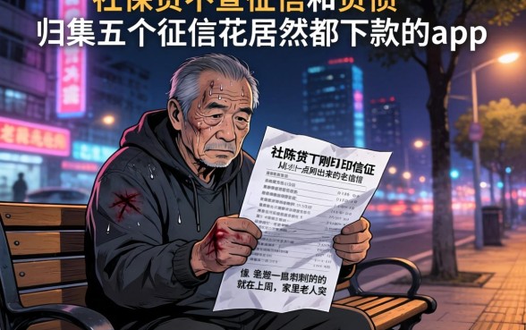 社保贷不查征信和负债,归集五个征信花居然都下款的app