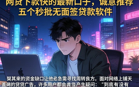 网贷下款快的最新口子，诚意推荐五个秒批无面签贷款软件