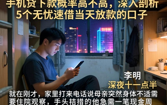 手机贷下款概率高不高，深入剖析5个无忧速借当天放款的口子