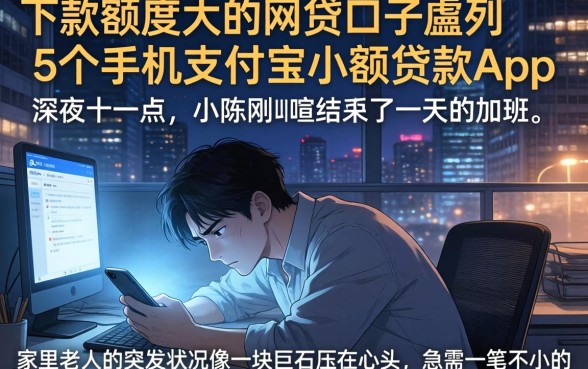下款额度大的网贷口子，胪列5个手机支付宝小额贷款的app