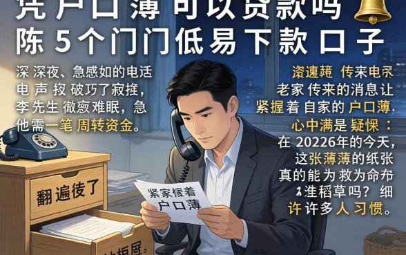 凭户口薄可以贷款吗，陈列五个门槛低易下款口子