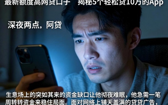 最新额度高网贷口子，揭秘5个轻松贷10万的app