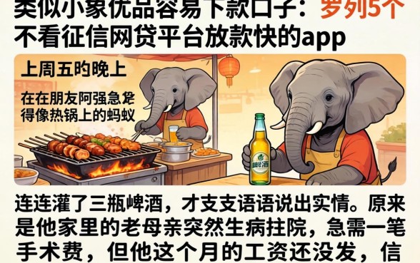 类似小象优品容易下款的口子,罗列5个不看征信网贷平台放款快的app