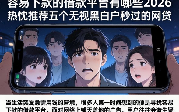 容易下款的借款平台有哪些2026，热忱推荐五个无视黑白户秒过的网贷