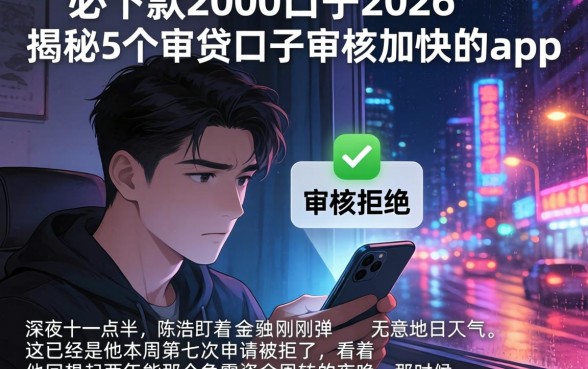 必下款2000口子2026，揭秘5个审贷口子审核加快的app