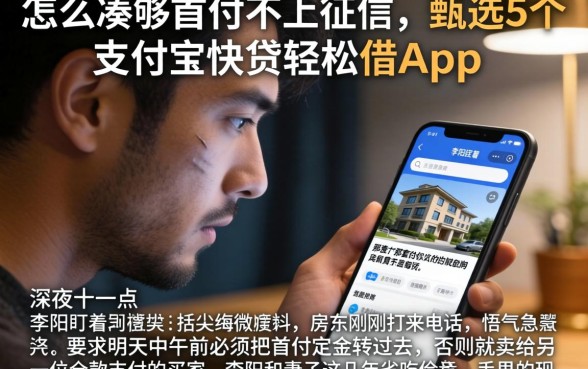 怎么凑够首付不上征信，甄选5个支付宝快贷轻松借app