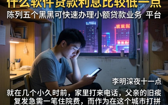 什么软件贷款利息比较低一点,陈列五个黑户可快速办理小额贷款业务的平台