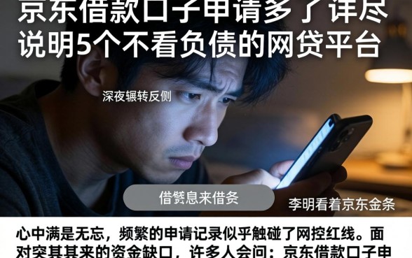 京东借款口子申请多了，详尽说明5个不看负债的网贷平台