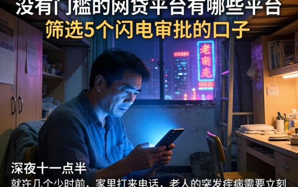 没有门槛的网贷平台有哪些平台,筛选5个闪电审批的口子